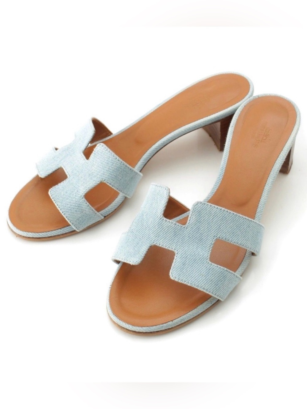 Hermes Women's Oasis Sandals Denim / Size EU 37 / Rare